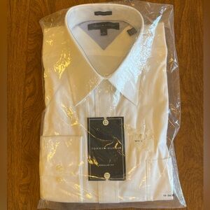 NWT Tommy Hilfiger White 16 34 /35 large dress shirt